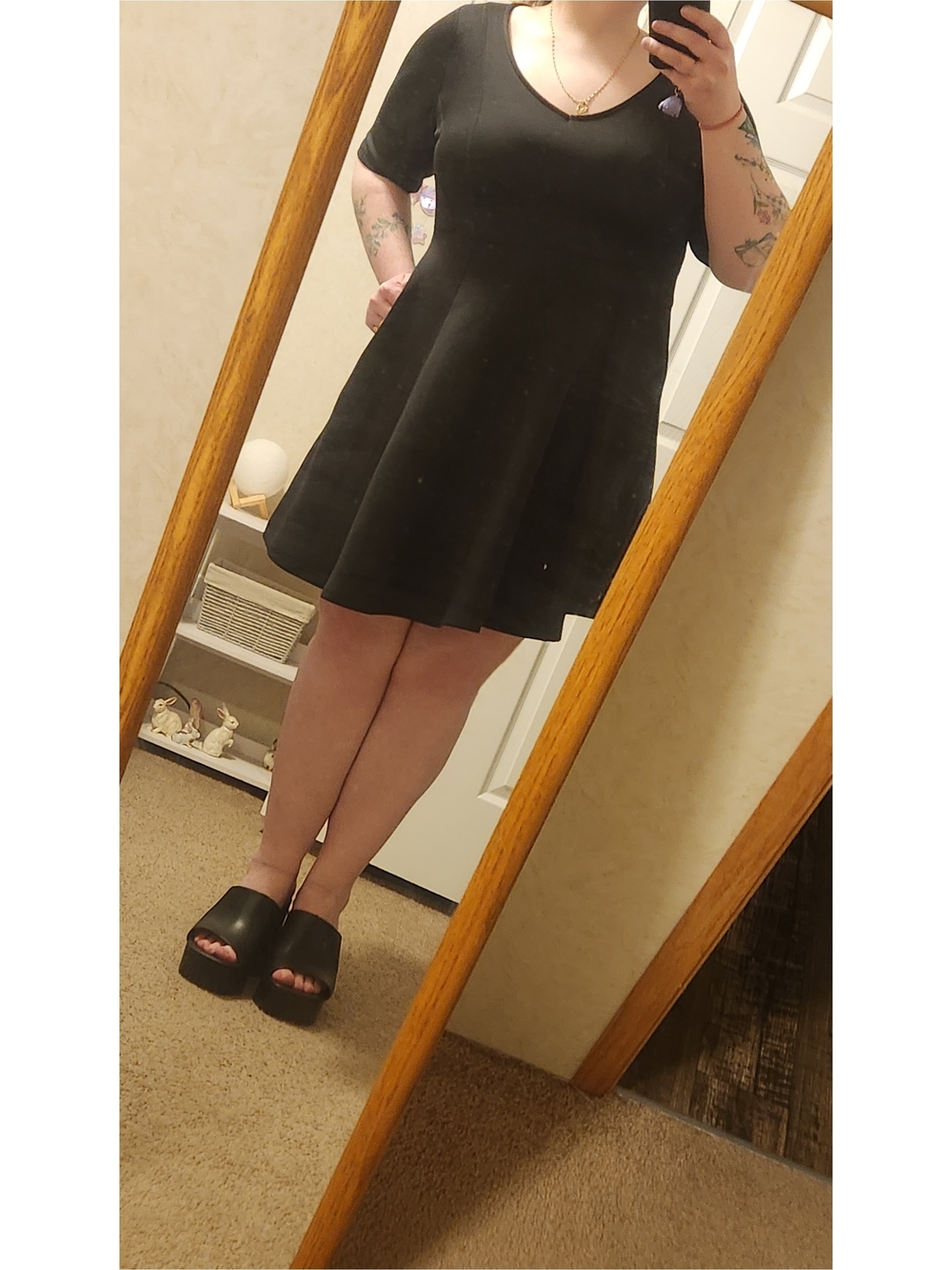 Torrid Black V-Neck Short Sleeve Dress